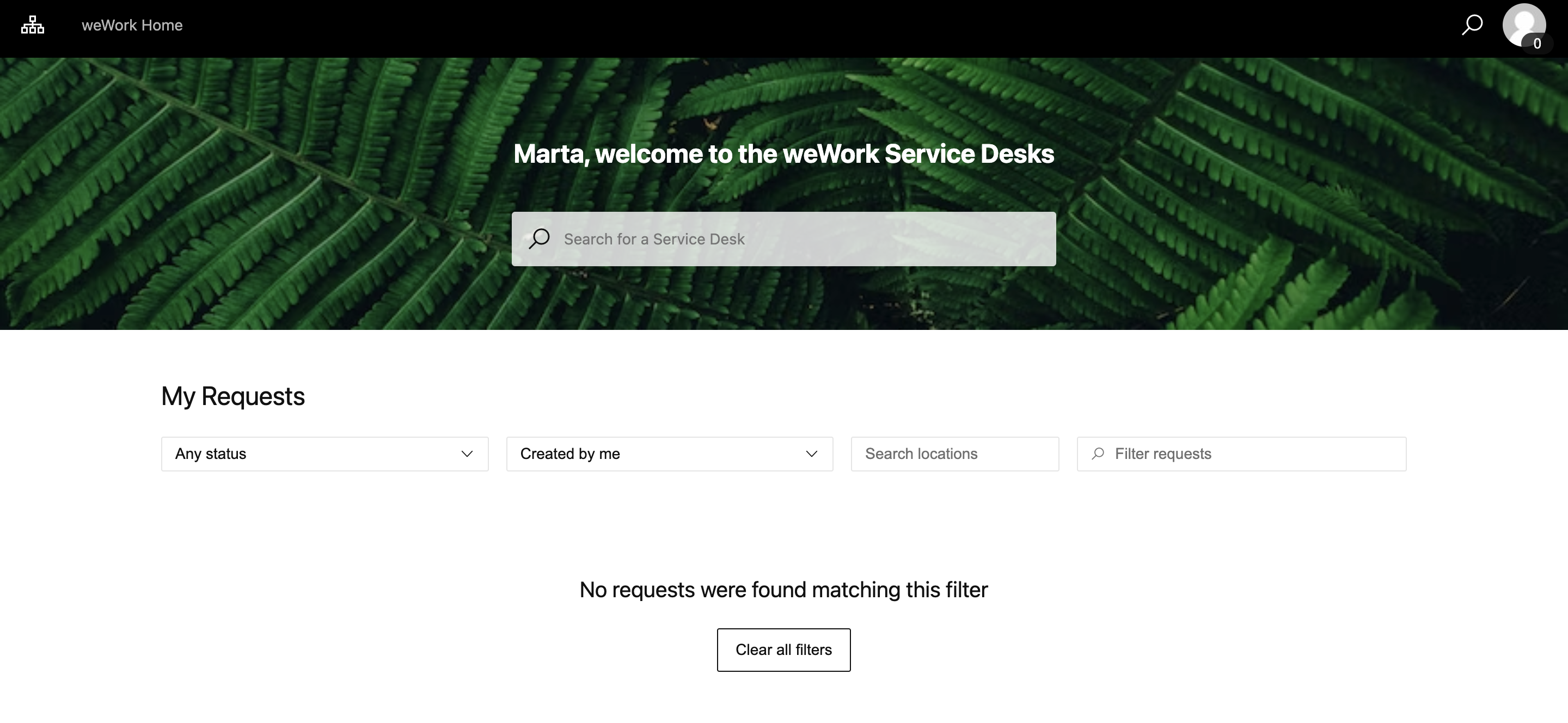 weCollaborate learning resources > Using the UNEP Service Desk (weWork and weHelp) > image-2023-12-2_22-31-15.png