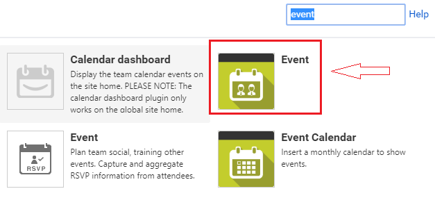 weCollaborate learning resources > Using the Events Macro > 2 search event macro.PNG